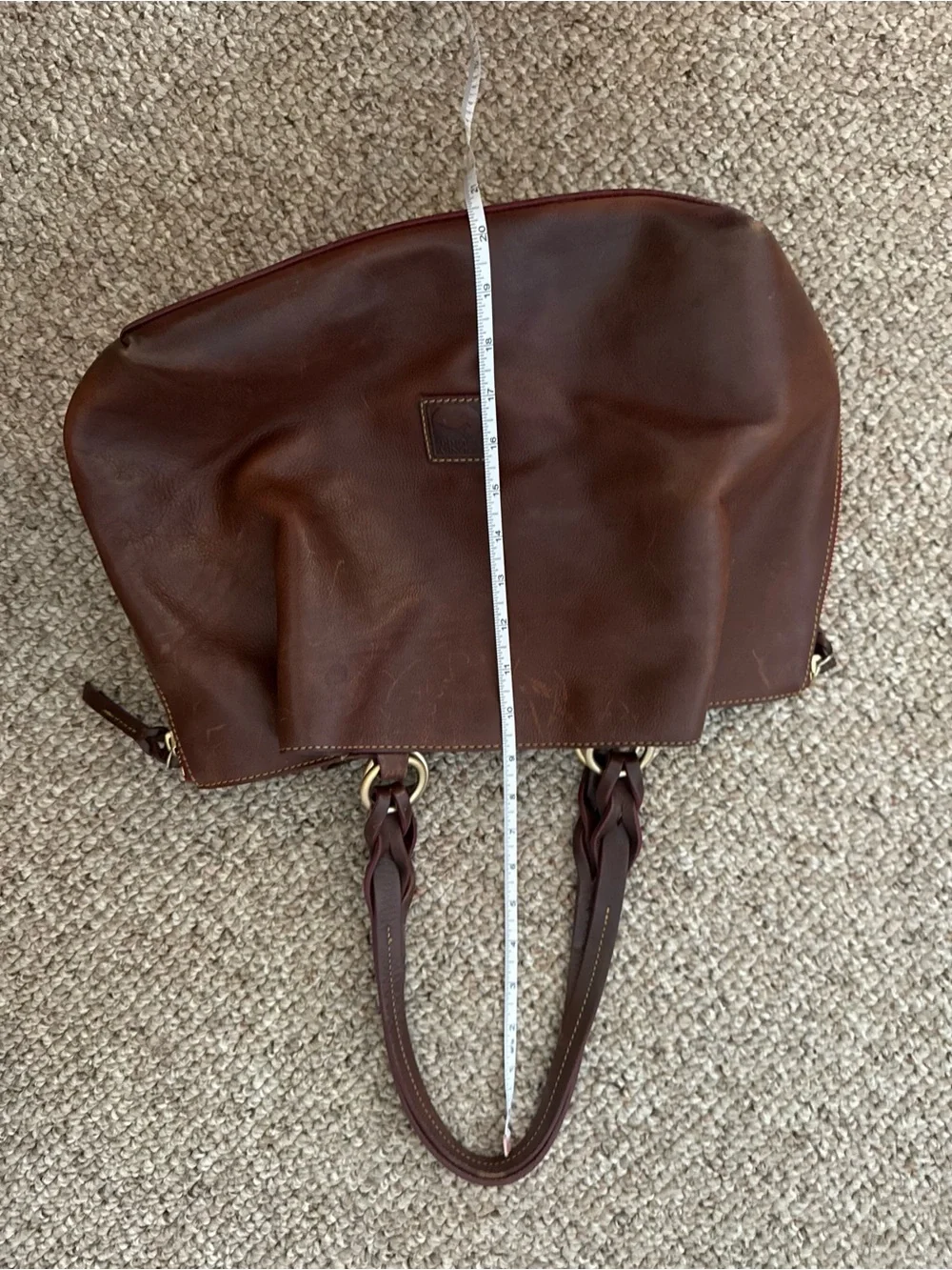 Dooney & Bourke Brown Florentine Large Zip Barlow
